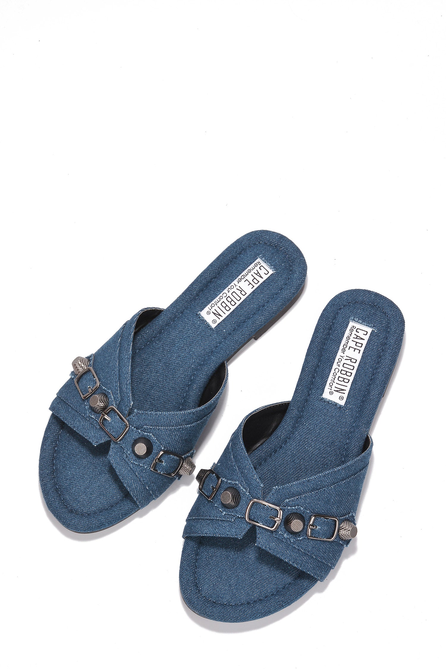 UrbanOG - Josefine Open Toe Flat Buckle Sandals - SANDALS