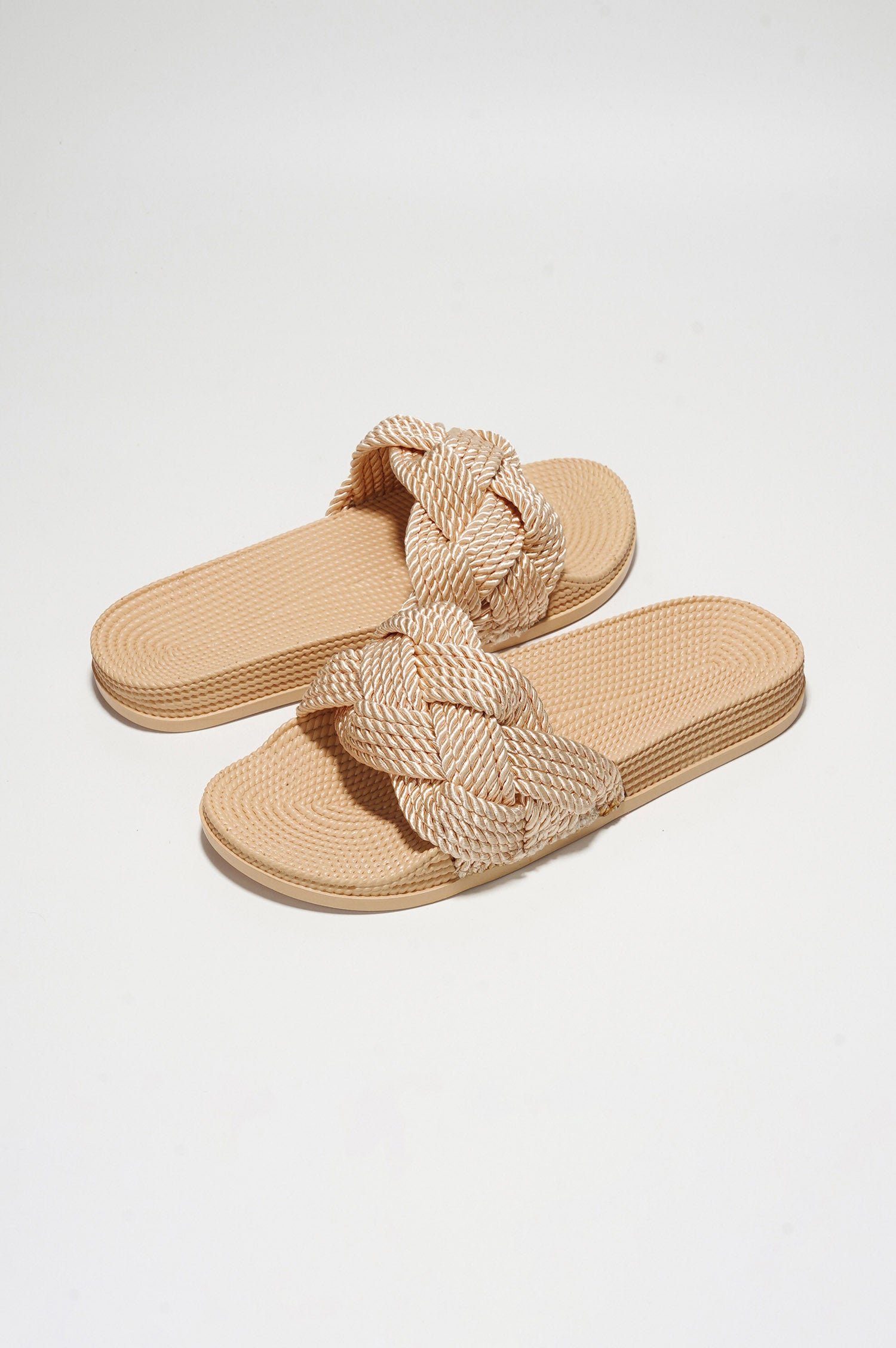 UrbanOG - Annissa Rope Knot Slide Sandals - SANDALS