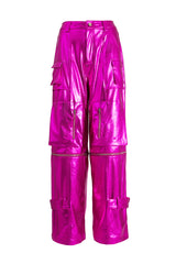 Lacey Metallic Baggy Convertible Pants