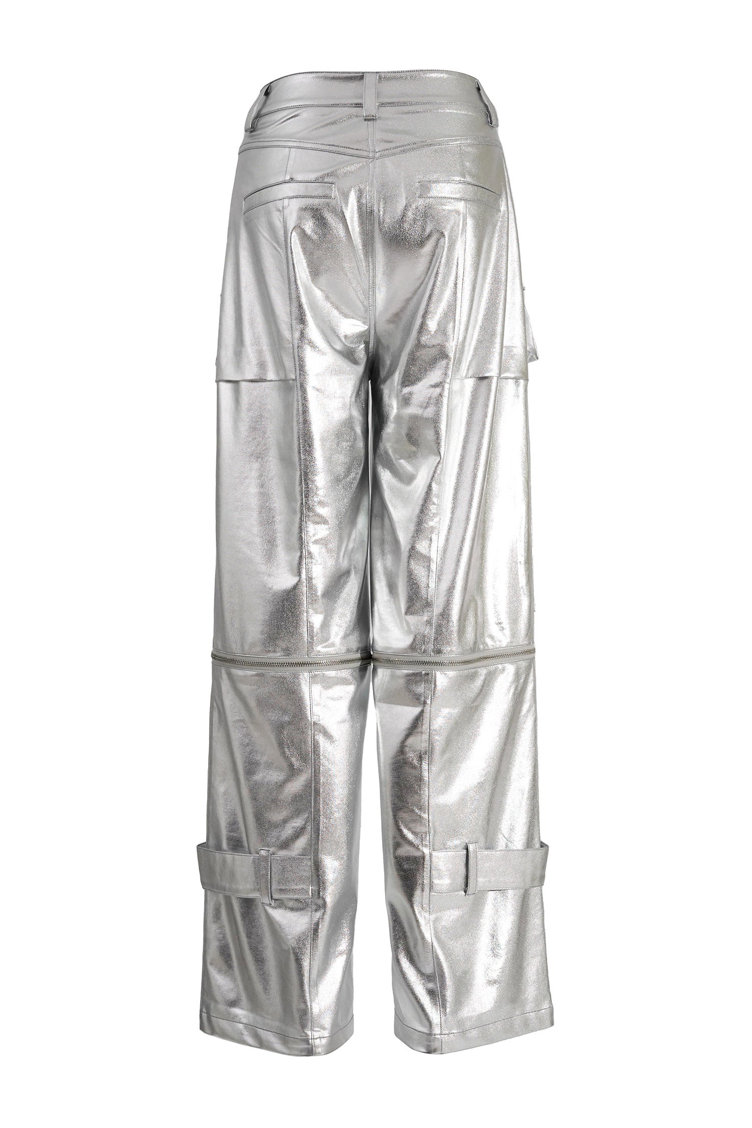 UrbanOG - Lacey Metallic Baggy Convertible Pants - PANTS
