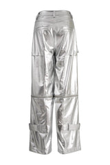 Lacey Metallic Baggy Convertible Pants