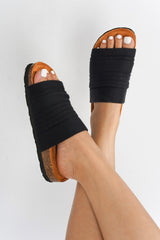 Calida Knit Contoured Footbed Flat Sandals