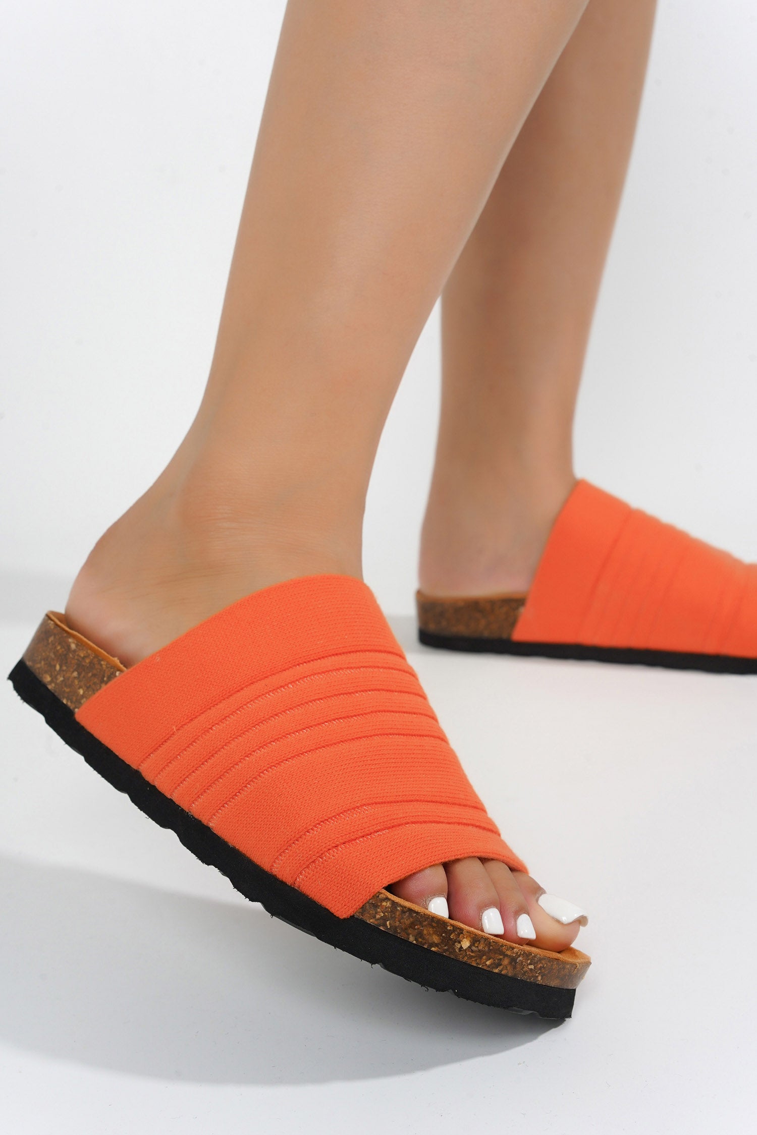 UrbanOG - Calida Knit Contoured Footbed Flat Sandals - SANDALS