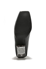 Carly Micro Platform Lug Sole Mid Block Heels