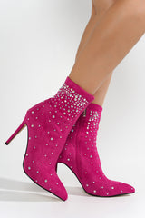 Claremont Rhinestone-Crusted Ankle Boots