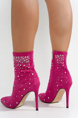 Claremont Rhinestone-Crusted Ankle Boots