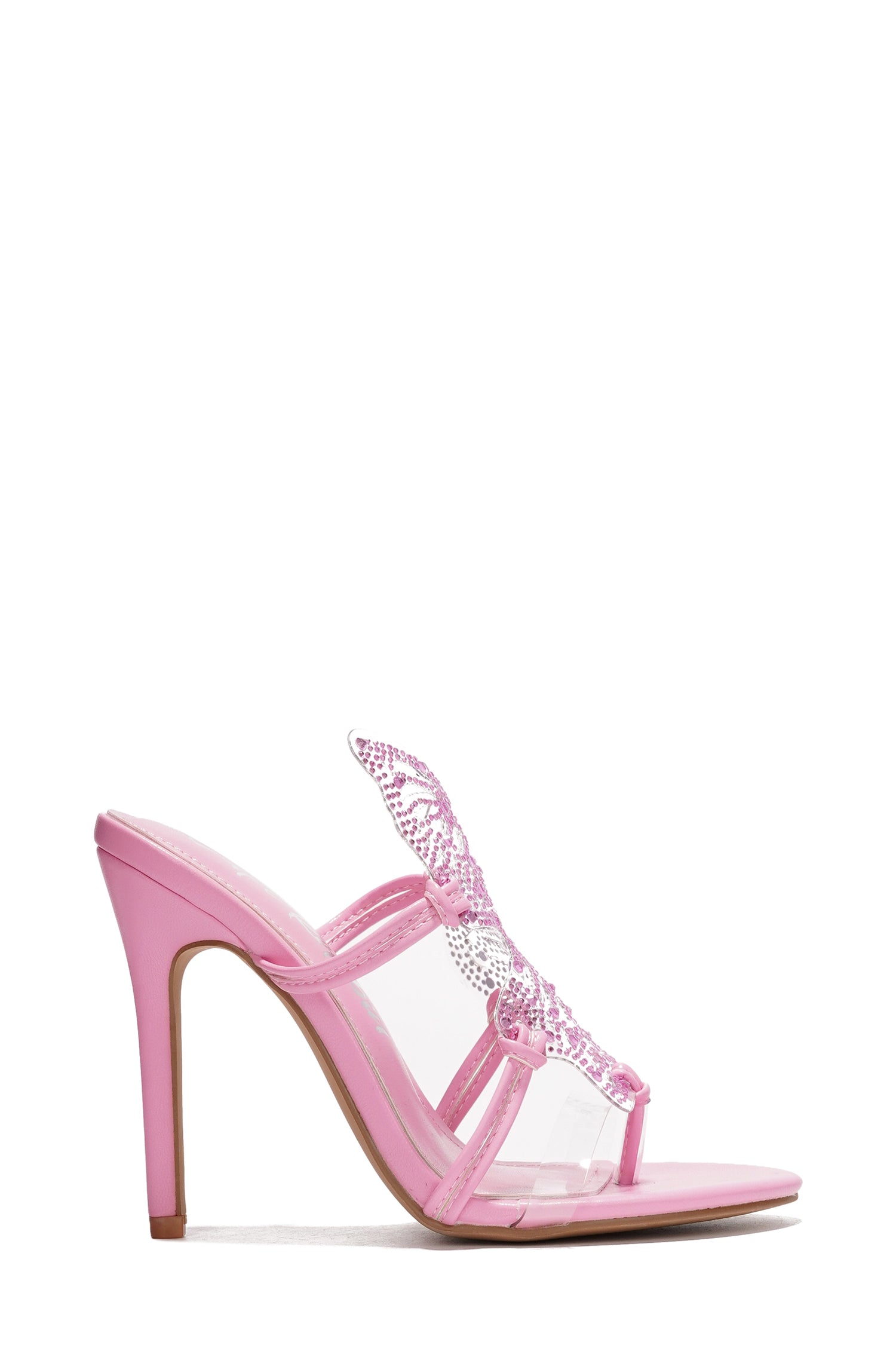 UrbanOG - Elyssa Butterfly With Rhinestone Round Toe Heels - HEELS