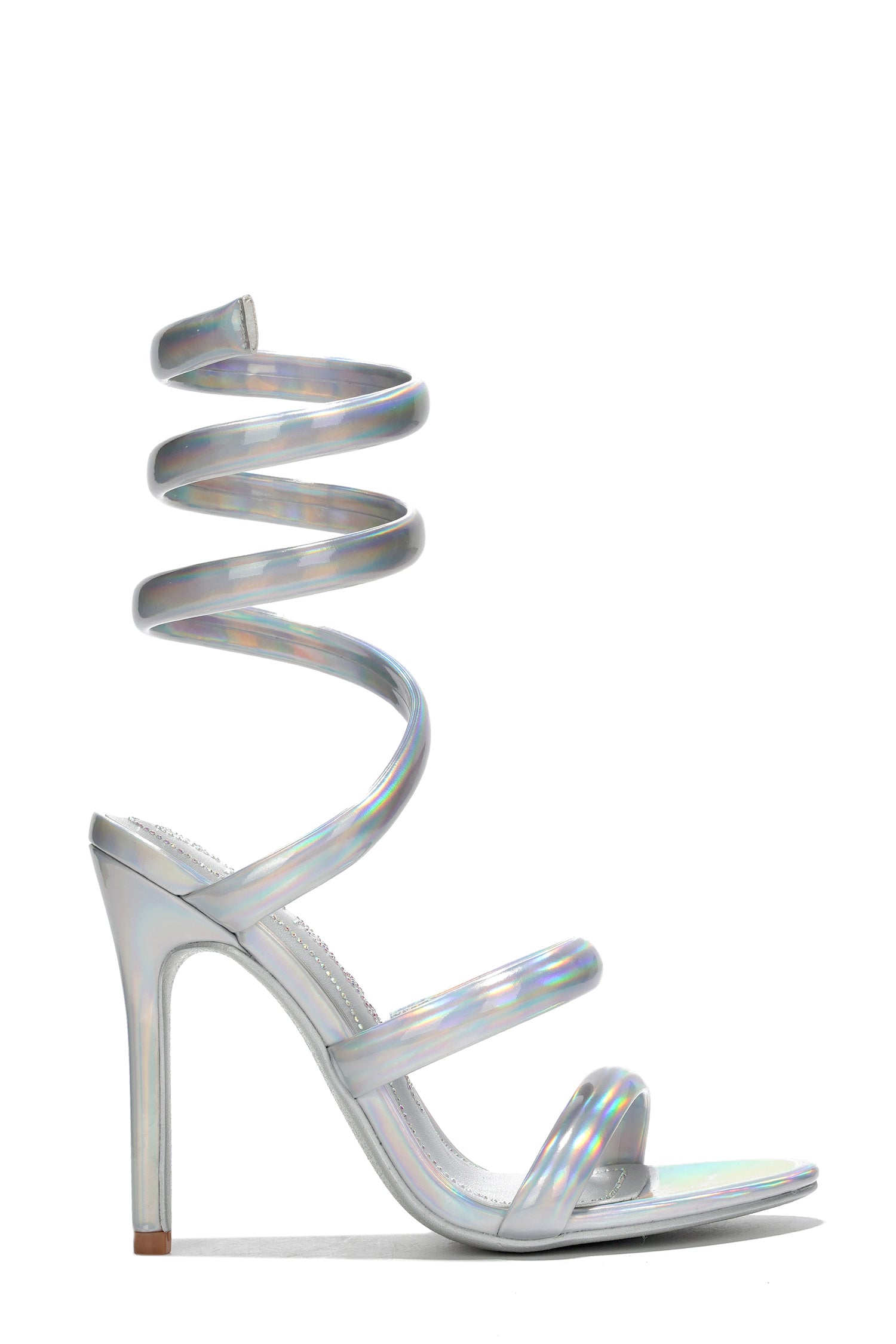 UrbanOG - Faydra Metallic Open Toe Wrap-Around Heels - HEELS