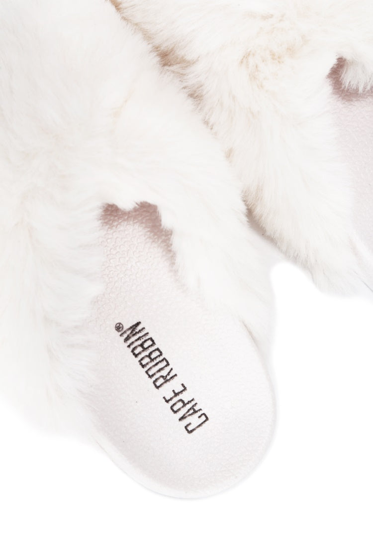 UrbanOG - Grande Fur Round Toe Flat Sandals - SANDALS