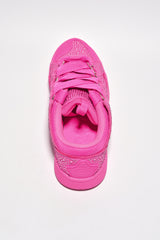 Marcy Rhinestone Covered Low Cut Sneakers