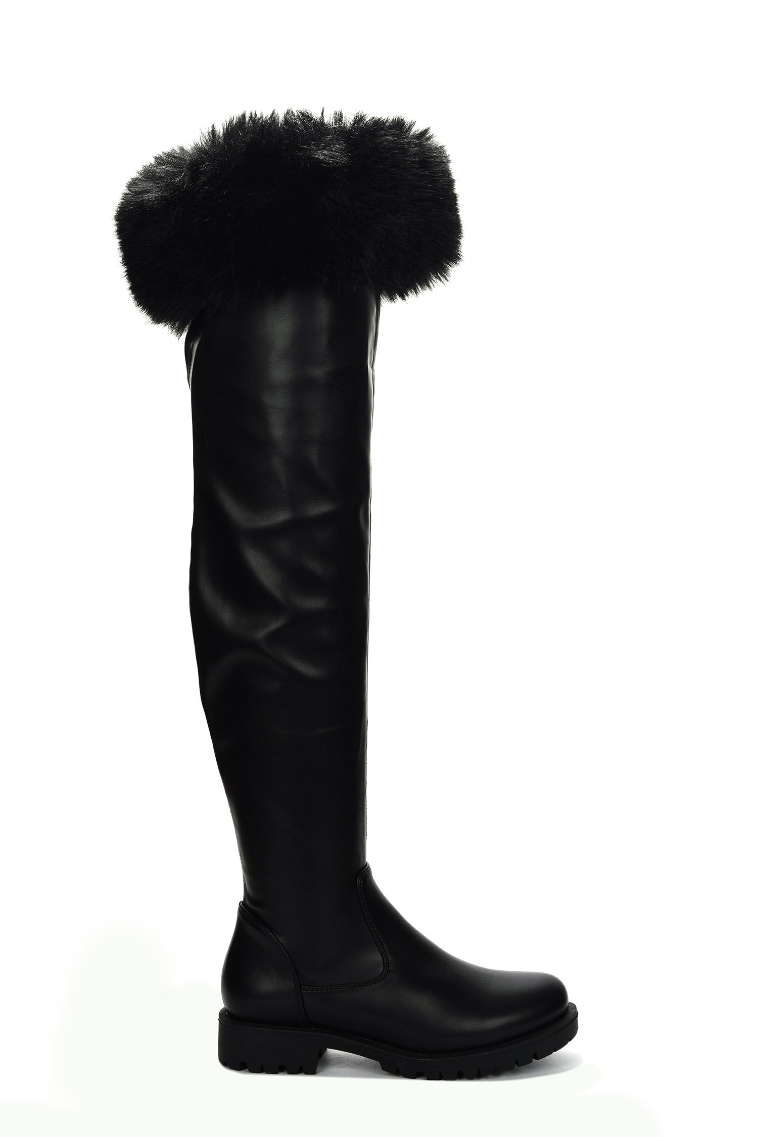 UrbanOG - Meghani Fur-Coated Over-the-Knee Boots - BOOTS