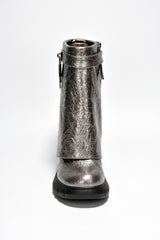 Morae Round Toe Calf-Length Platform Boots