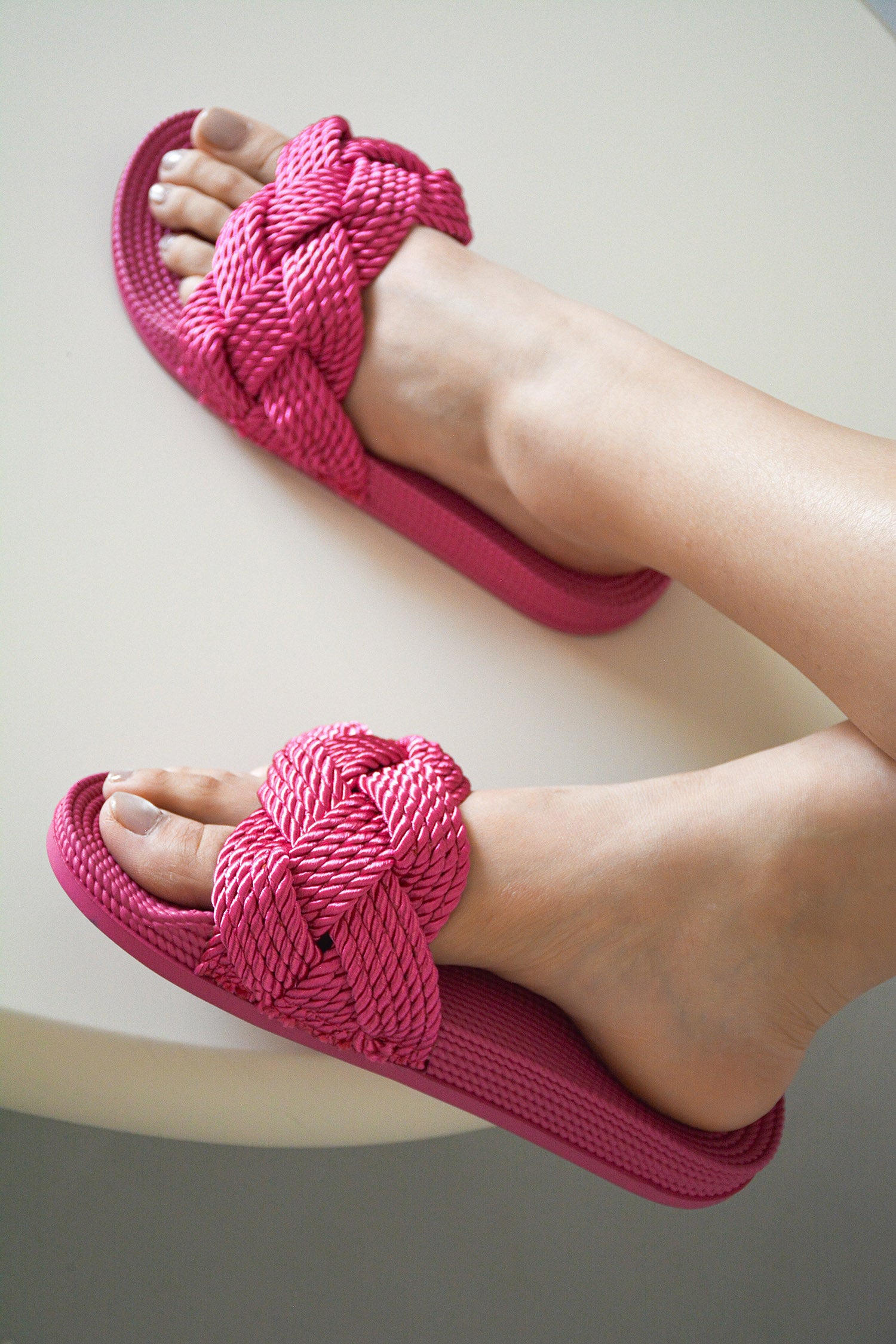 UrbanOG - Annissa Rope Knot Slide Sandals - SANDALS