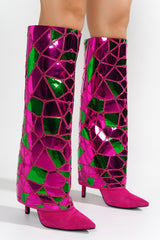 Searcy Mosaic Knee-High Fold Over Boots