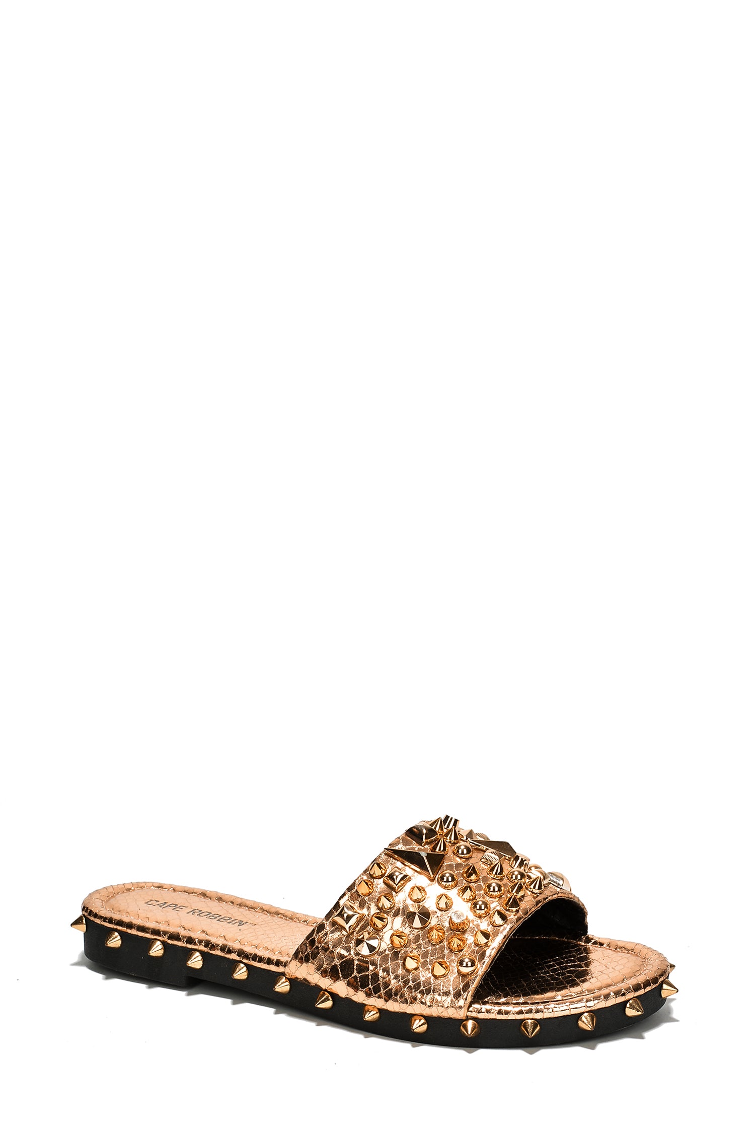 UrbanOG - Tonie Spike and Stud Adorned Flat Sandals - SANDALS