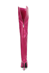 Toxic Pointy Toe Thigh High Boots