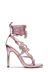 Vonni Square Toe Butterfly Strappy High Heels