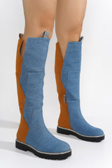 Aldea Rhinestone Pull Tabs Knee High Boots