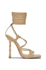 Andria Square Open Toe Strappy High Heels