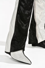 Anitta Rhinestone Fold Over Wedge Boots