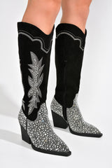 Anniston Rhinestone Pointy Toe Cowboy Boots