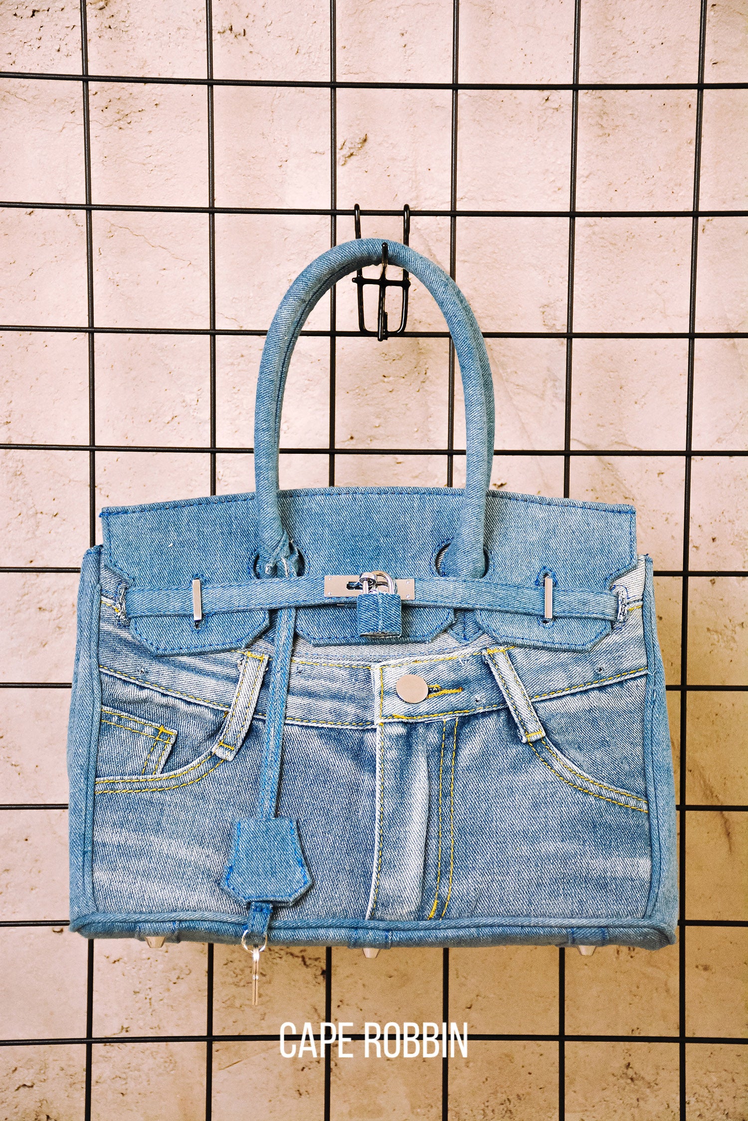 UrbanOG - Jeana Light Blue Denim Handbag - BAGS