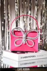 Nelson Rhinestone Gem Butterfly Boxy Handbag