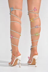 Butterflyin Spiral Rhinestone Stiletto Heels