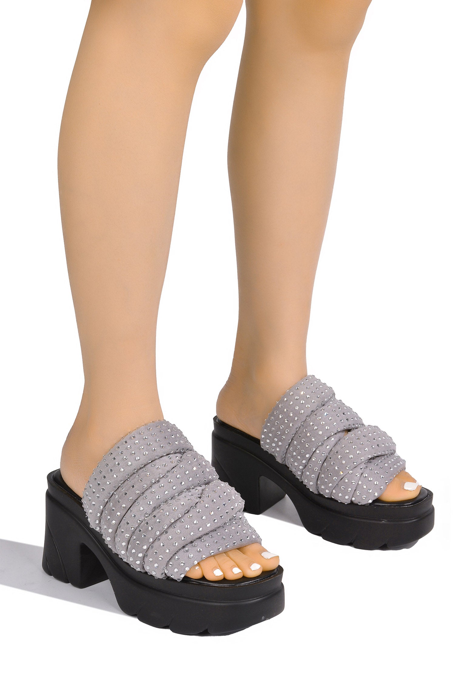 UrbanOG - Cani Chunky Mid Block Platform Lug Sandals - SANDALS