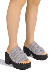 Cani Chunky Mid Block Platform Lug Sandals