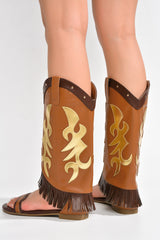 Collins Fringe Western-Inspired Flat Sandals
