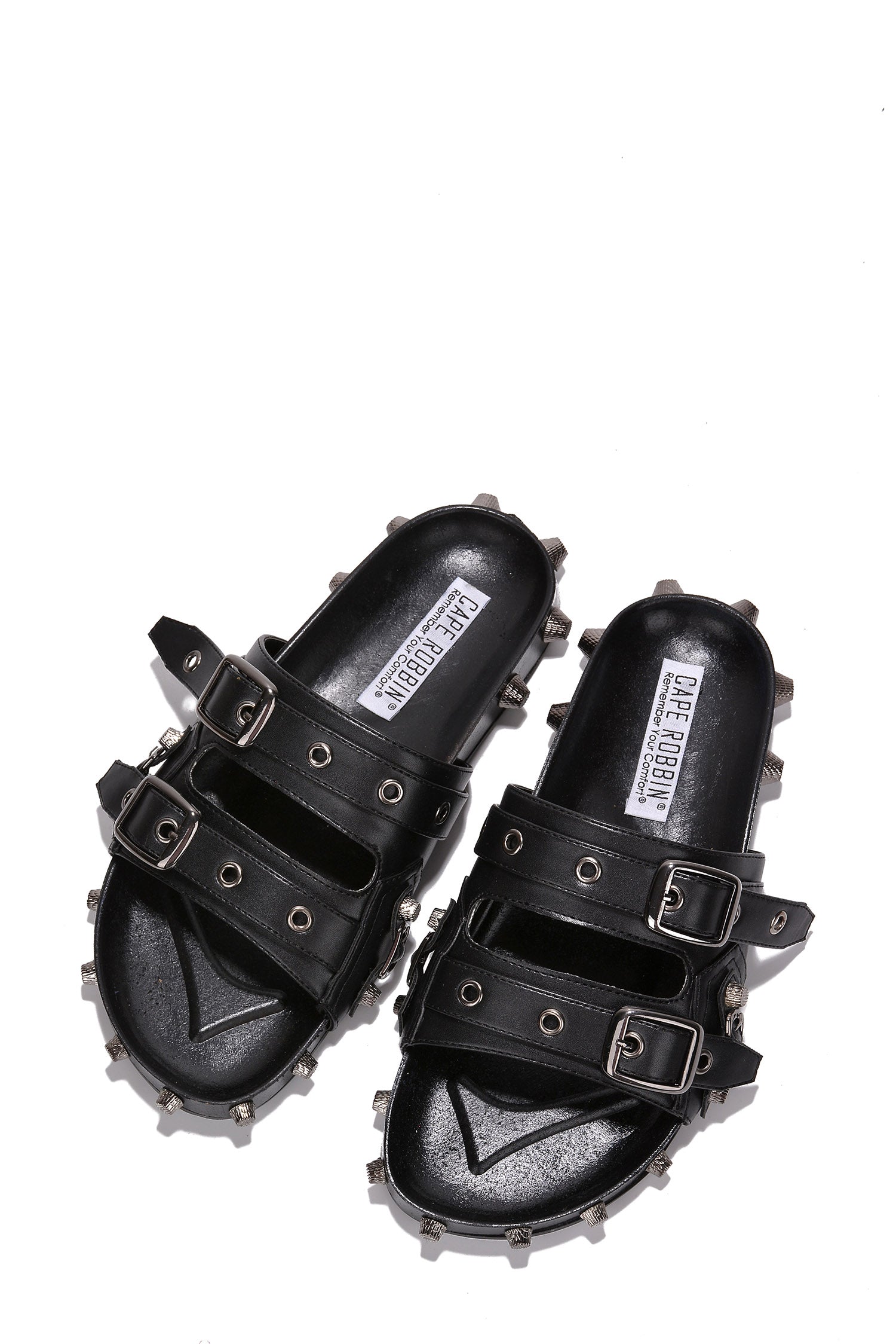 UrbanOG - Comboo Stud and Buckle Slider Sandals - SANDALS