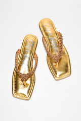 Corey Rhinestone Coated Wooden Sole Sandals