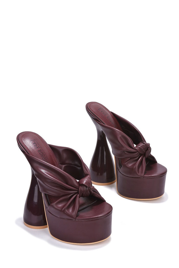 UrbanOG - Evalyn Round Toe Platform Block High Heels - HEELS