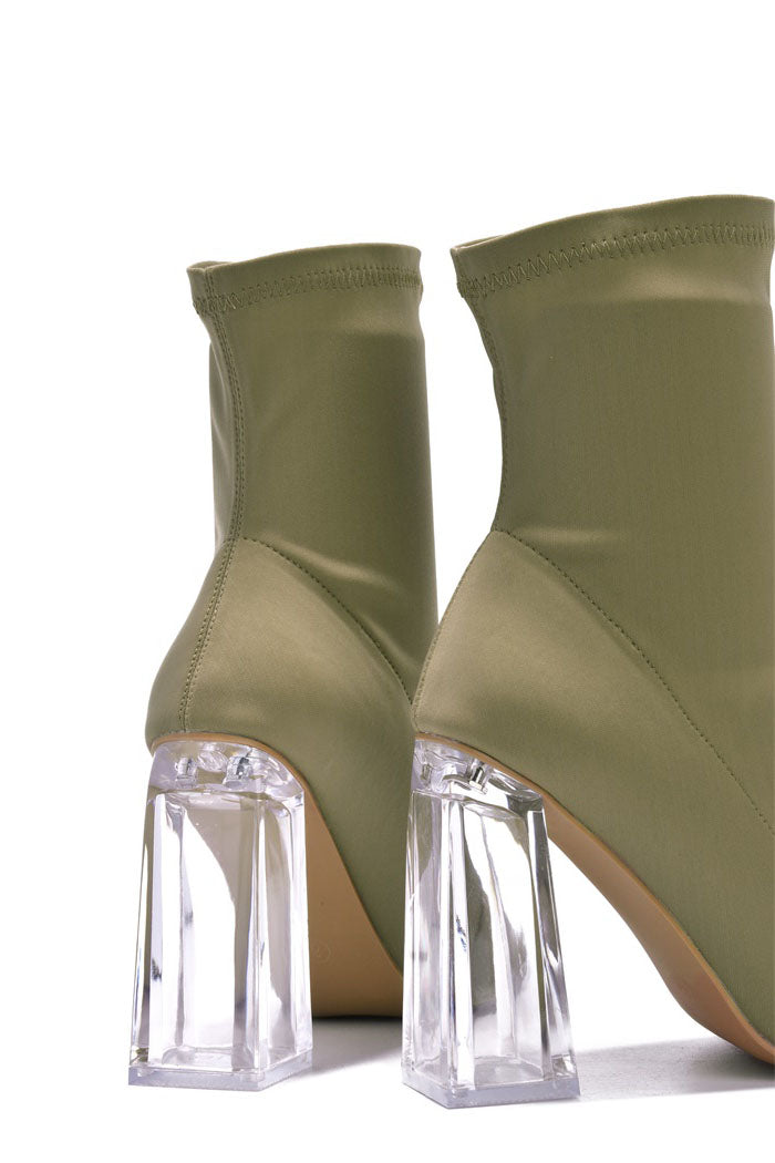 UrbanOG - Excellence Pointy Toe High Heel Ankle Booties - BOOTIES