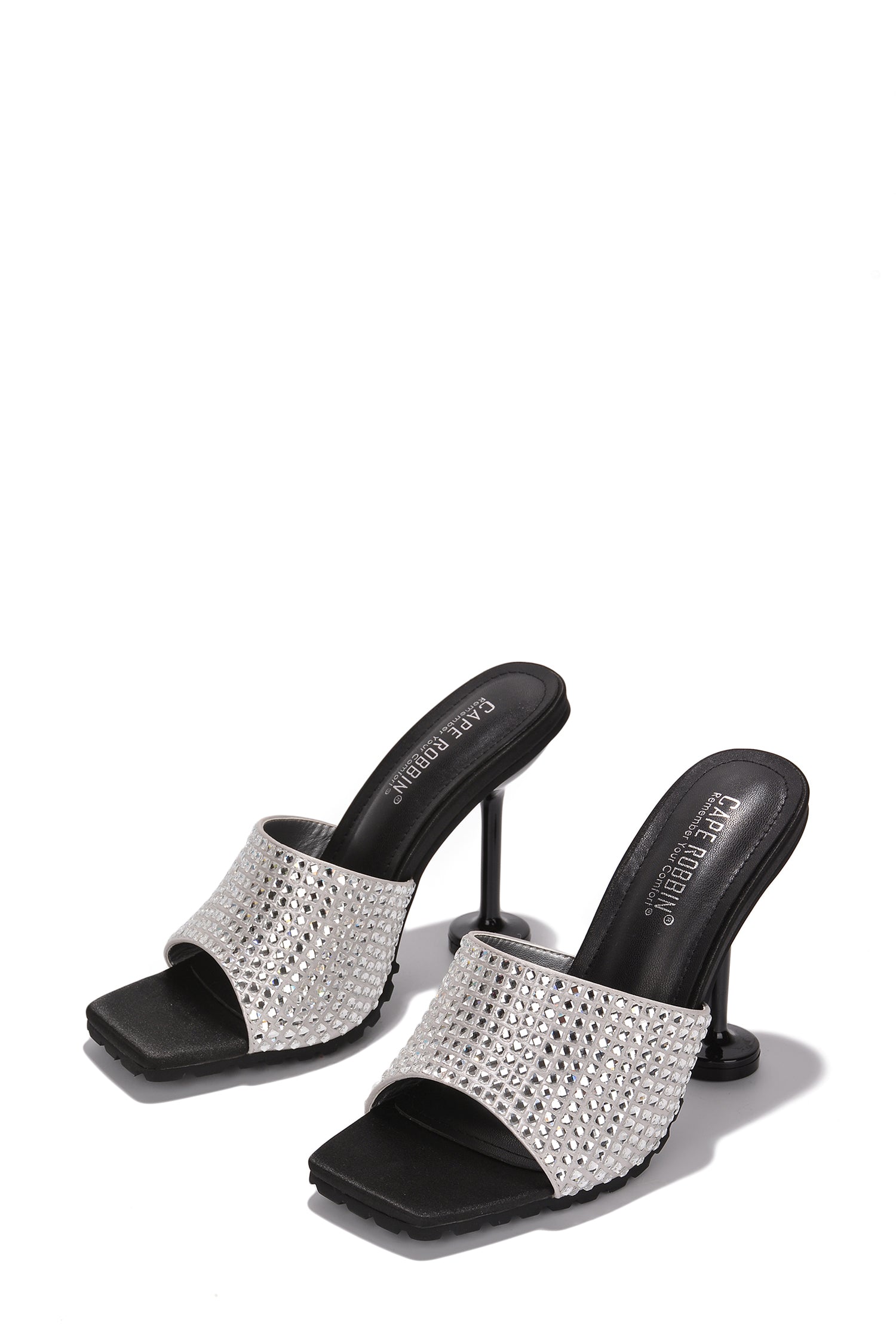 UrbanOG - Haig Rhinestone Open Toe Heels - HEELS