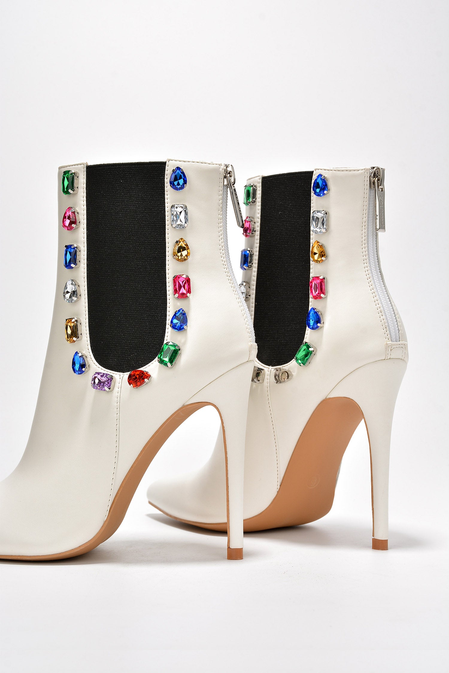 UrbanOG - Jooah Gem-Studded High Heel Chelsea Boots - BOOTIES