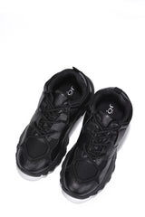 Kelia Round Toe Lug Platform Low Cut Sneakers