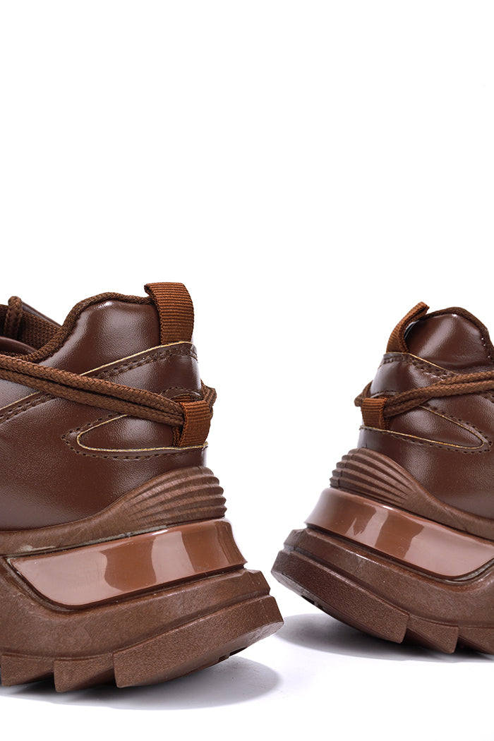 UrbanOG - Kelia Round Toe Lug Platform Low Cut Sneakers - SNEAKERS