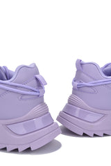 Kelia Round Toe Lug Platform Low Cut Sneakers
