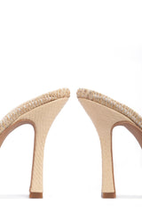 Lidia Twisted Strap Detail Woven High Heels