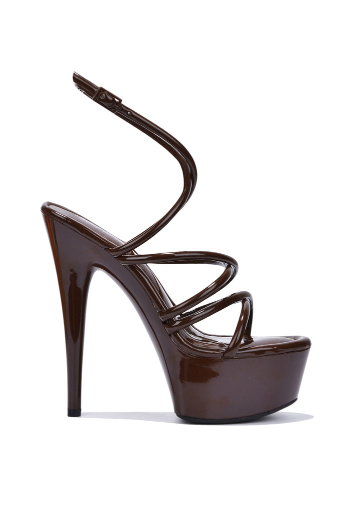 UrbanOG - Lili Ankle Strap Round Toe Platform Heels - HEELS