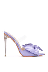 Marceline Bow Clear Pointy Toe High Heels