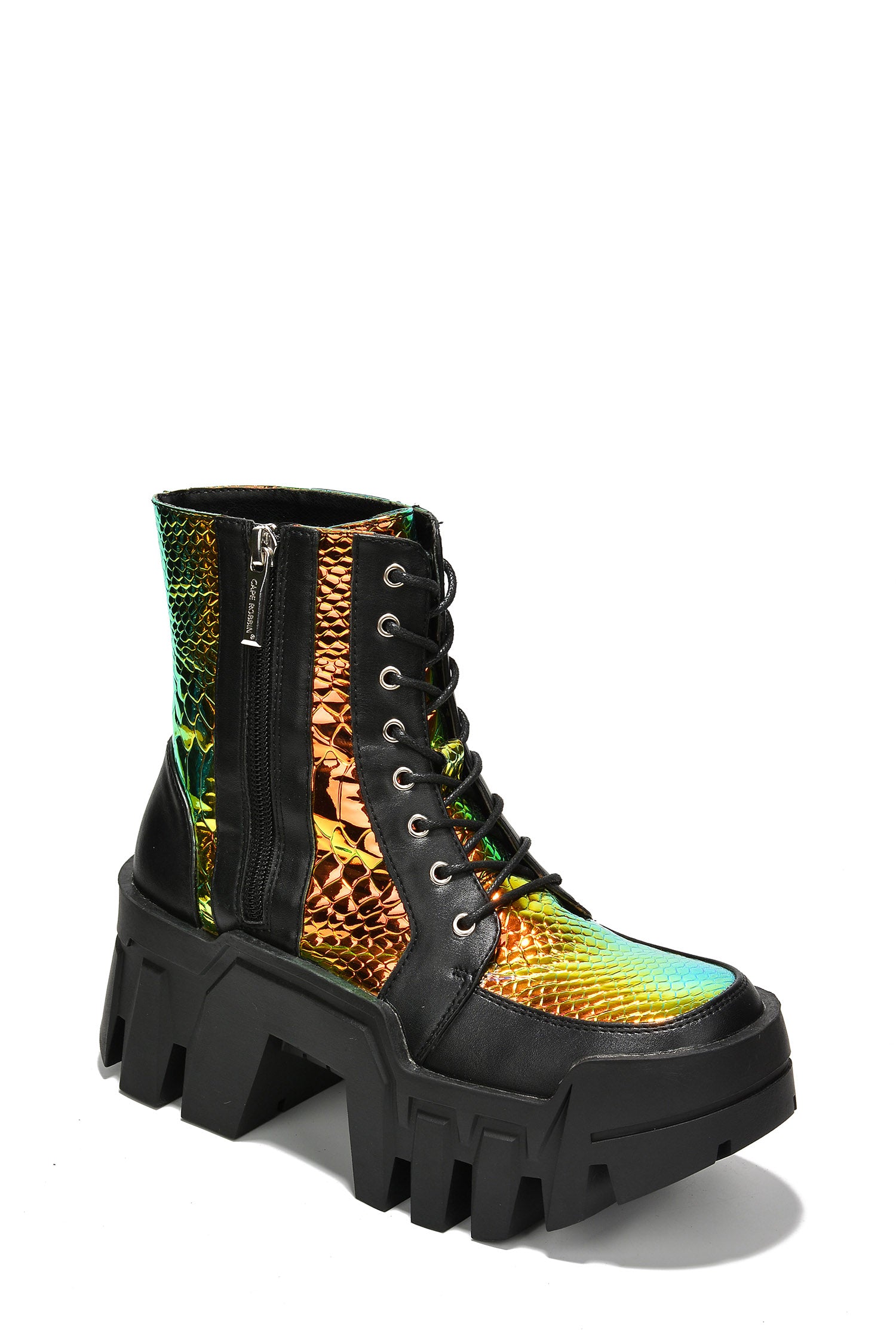 UrbanOG - Mishka Multicolor Metallic Chunky Lug Sole Boots - BOOTS