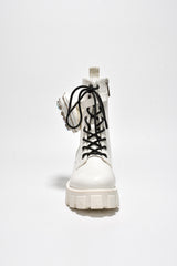 Nemoya Gem-Studded Pouch Stylish Combat Boots