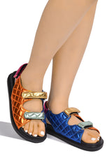 Neonomi Multicolored Open Toe Soft Velcro Sandals