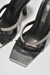 Nuniya Rhinestone Embellished High Heels