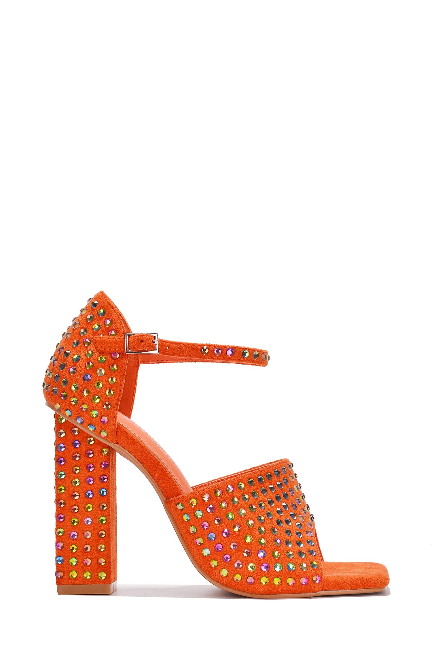 UrbanOG - Obioma Diamante detailed Square Toe Ankle Strap Block Heels - HEELS