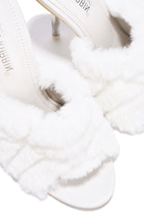 Obrey Fur Clear Round Toe High Heels