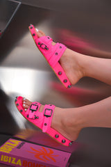Comboo Stud and Buckle Slider Sandals